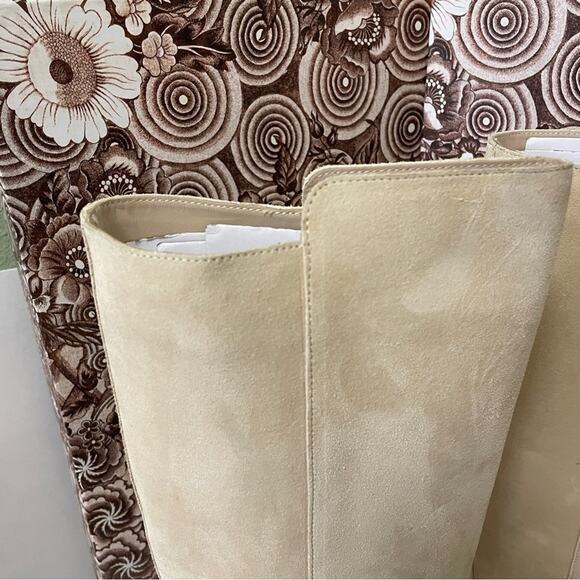 Ulla Johnson Devon Knee High Boot Color Powder US 10 EU 40 Gold Buckle Leather - Picture 10 of 16